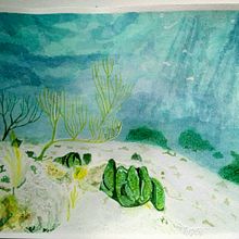 Mi Proyecto del curso: Profundidades marinas. Watercolor Painting project by Radamés Isea Romero - 07.21.2019