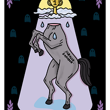 Caballo ganador. Traditional illustration, and Digital Illustration project by Rocio Donal - 10.09.2018