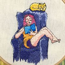 De la acuarela al bordado. Criatividade, Direção de arte, Ilustração tradicional, Ilustração infantil, e Pintura em aquarela projeto de Erika Albarrán - 01.07.2019