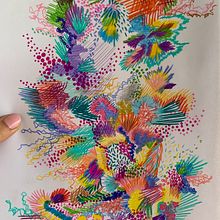 Dibujo y Color. Embroider, Drawing, Pencil Drawing, Artistic Drawing, and Design project by Josefina Allendes - 07.22.2019