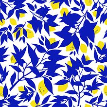Estampado textil : Limoni blu Ein Projekt aus dem Bereich  von Perrine Boyer - 23.07.2019