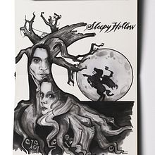 Sleepy Hollow. Un proyecto de Bellas Artes, Dibujo artístico e Ilustración tradicional de Aitor Angelats - 24.07.2019