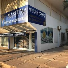 Restiling fachada Marítima Inmobiliaria. Br, ing & Identit project by Luciano Martínez - 07.02.2016