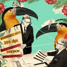 MIRAGES PRINTS SHOP. Collage, Creativit, Product Design, Editorial Design, Graphic Design, and Photograph project by ivan Rodriguez Garcia - 07.25.2019
