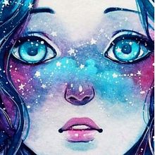 Técnicas modernas de acuarela CHICA GALAXIA . Traditional illustration, and Watercolor Painting project by Bianca Campos - 08.22.2019