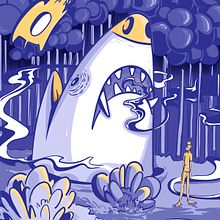 Sharky Ein Projekt aus dem Bereich Digitale Illustration und Vektorillustration von Giselle Marina Rovira - 27.07.2019