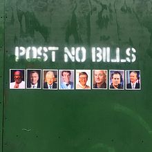 Post No Bills. Creativit project by Ji Lee - 10.22.2019