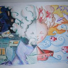 plegaria para un niño dormido. Fine Arts, Traditional illustration, and Children's Illustration project by Lolo Limon - 07.29.2019