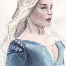 Daenerys Targaryen. Fine Arts, and Traditional illustration project by Laura Stileto - 07.30.2019