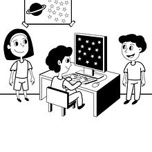 Niños y el espacio. Un proyecto de Diseño editorial e Ilustración tradicional de Sara Hernández Andrade - 01.06.2019