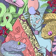 "NATURE QUEENS" 2018. Street Art, Traditional illustration, Digital Illustration, Botanical Illustration, Ink Illustration, Naturalistic Illustration, Vector Illustration, Watercolor Painting, Oil Painting, and Digital Painting project by Enrique Montiel Ayala - 08.13.2018