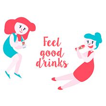 Feel Good Drinks. Un projet de Animation, Illustration traditionnelle , et Motion design de Ximena Martinez - 11.02.2016