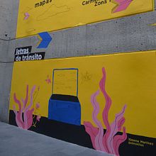 Mural Letras de tránsito. Un projet de Illustration traditionnelle , et Peinture de Ximena Martinez - 05.04.2019