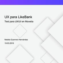 Milenial Bank account proposal. UX / UI project by Natalia Guerrero Hernández - 08.01.2019