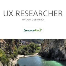 UX Researcher Escapada rural. UX / UI project by Natalia Guerrero Hernández - 08.01.2019