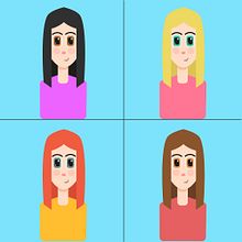 Girls. Vector Illustration project by Jose Roberto Escamilla - 08.02.2019