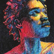 Proyecto de ilustración realista con bolígrafos de colores. Realistic Drawing project by Kimberly Reyes - 08.03.2019