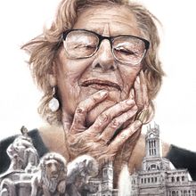 Manuela Carmena. Un projet de Dessin, Dessin artistique, Dessin de portrait, Dessin réaliste, Illustration traditionnelle , et Aquarelle de Carlos Rodríguez Casado - 04.08.2019