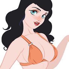 Mi Proyecto del curso. Betty Page en acrílicos. Un progetto di Illustrazione tradizionale di Arturo Arriaga - 05.08.2019