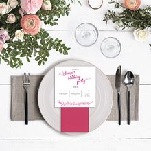 Birthday party menu. Design, and Graphic Design project by Mihaela Muntean - 08.06.2019