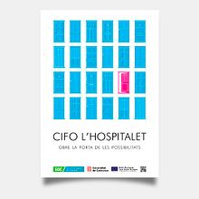 Cartel CIFO L'Hospitalet. Design, Poster Design, Graphic Design, Traditional illustration, Digital Illustration, Vector Illustration, and Marketing project by Mihaela Muntean - 07.20.2019