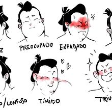 Personaje: turnaround +expression ref sheet. Concept Art, Creativit, Drawing, Artistic Drawing, Character Design, Traditional illustration, and Digital Illustration project by Ludmila - 05.15.2019