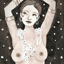Josephine Mi Proyecto del curso: Introducción a la ilustración con tinta china. Cabaret años 20. Traditional illustration project by Chus Rufino - 08.08.2019