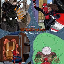 Spider-Man: Lejos de Casa - World Tour. Fine Arts, Film, Comic, and Traditional illustration project by Alejandro Fuentes Alonso - 06.09.2019