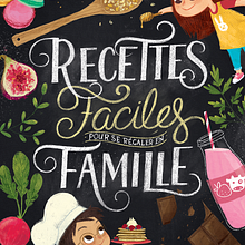 Libro de cocina para niños. Un proyecto de Diseño editorial, Ilustración tradicional, Ilustración digital, Ilustración infantil, Lettering y Diseño de personajes de Gemma Román - 23.12.2016