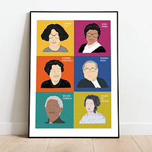 Ilustración de personalidades influyentes en los DDHH.. Creativit, Design, Character Design, and Vector Illustration project by Diana Paullet Chumpitaz - 08.09.2019