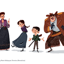 BANDIDOS Ein Projekt aus dem Bereich Animation, 2-D-Animation, Skizzenentwurf, Concept Art, Zeichnung, Kunstleitung, Design von Figuren, Traditionelle Illustration, Digitale Illustration, Kinderillustration, Stor und telling von René Efraín Velázquez Tenreiro - 10.07.2019
