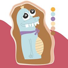 DINOSAURIO. Un proyecto de Dibujo, Ilustración tradicional, Ilustración digital, Ilustración infantil e Ilustración vectorial de Rumi Buinosquy - 12.08.2019