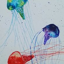 Experimenta e ilustra: Medusas. Un progetto di Pittura ad acquerello di Érika - 12.08.2019