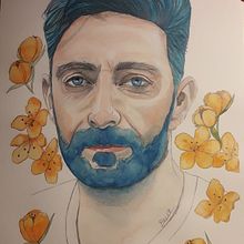 Retrato ilustrado en acuarela. Fine Arts project by beatrizasinl - 12.29.2019