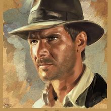 RETRATO INDIANA JONES TECNICA DIGITAL. Un progetto di Disegno di ritratti, Disegno realistico, Illustrazione tradizionale e Illustrazione digitale di Oscar Martinez - 12.08.2019