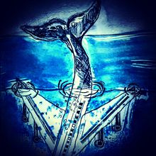 El Avión-Ballena . Desen de Alberto Serrano Casaus - 08.14.2019