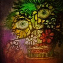 Los Girasoles . Desen de Alberto Serrano Casaus - 08.14.2019