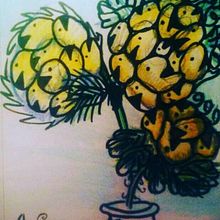 28 PACMANS EN 3 FLORES . Desen artistic, Artă conceptuală, Design de caractere, Ilustrație digitală și Jocuri video de Alberto Serrano Casaus - 08.16.2019