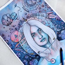 Espacio. Een project van Traditionele illustratie van Vanessa Arraña Diaz - 16.05.2019