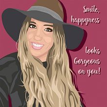 Smile, happyness looks gorgeous on you!. Creativit, Portrait Drawing, Graphic Design, Traditional illustration, Digital Illustration, and Vector Illustration project by Ana Valverde Prieto - 10.27.2017