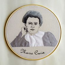 Creación de retratos bordados | Marie Curie. Projekt z dziedziny  Haft,  R, sunek, Portret, R, sunek realist i czn użytkownika Suzana Moreira - 29.01.2020