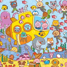 ¡Bien Escondidos! (Jardín de Genios) . Un progetto di Character design, Illustrazione infantile, Illustrazione digitale, Graphic design, Illustrazione tradizionale e Illustrazione vettoriale di Pamela Barbieri - 19.08.2019