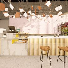 Mi Proyecto del curso: CAFÉ LITERARIO. Projekt z dziedziny 3D,  Architektura, Architektura c, frowa, Architektura wnętrz, Design i Projektowanie wnętrz użytkownika Luciana Rodríguez - 20.08.2019