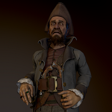 Pirate. Un projet de 3D, Conception de jeux , Conception de personnages 3D, Modélisation 3D , et Jeux vidéo de Andres Rendón - 21.05.2019