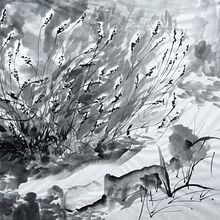 Lavanda según sumi-e. Painting project by Raimon Guarro i Nogués - 07.01.2019