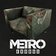 Sofá - Metro Exodus. 3D, 3D Modeling, and Video Games project by Paula Sánchez-Ferrero Ruiz - 07.15.2017