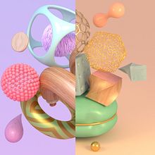 Abstract Series. Un progetto di 3D, Graphic design, Modellazione 3D e Motion graphics di Tomás Alemañ Baeza - 20.08.2019