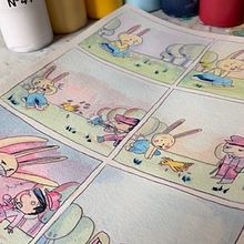 Narrativa cromática. Traditional illustration, Fine Arts, Painting, Watercolor Painting, Children's Illustration, Narrative, and Color Theor project by Esther Martínez - 08.26.2019