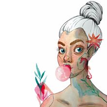 Mi Proyecto del curso: Retrato ilustrado en acuarela. Un progetto di Illustrazione tradizionale e Illustrazione digitale di Pepa Hernández - 30.08.2019