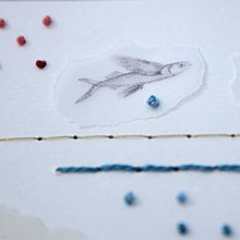 Mi Proyecto del curso: Técnicas de bordado experimental sobre papel. Un progetto di Ricamo, Collage, Cucito, Creatività, Design e Graphic design di Verónica López - 30.08.2019